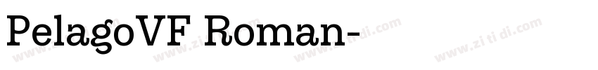 PelagoVF Roman字体转换